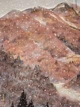【真作】絵画　中島虎威　日本画12号　五箇山春雪　共シール　箱・黄袋入　V70