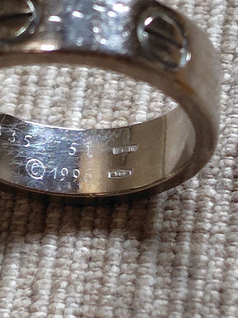 カルティエ　ラブリング　51 18金　WG　説明必読願います