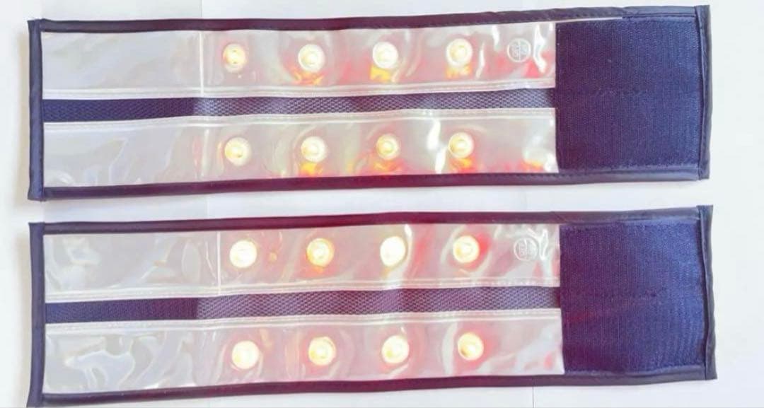 LED付き 反射足カバー 脚半 交通安全 反射グッズ 安全用品 電池付き