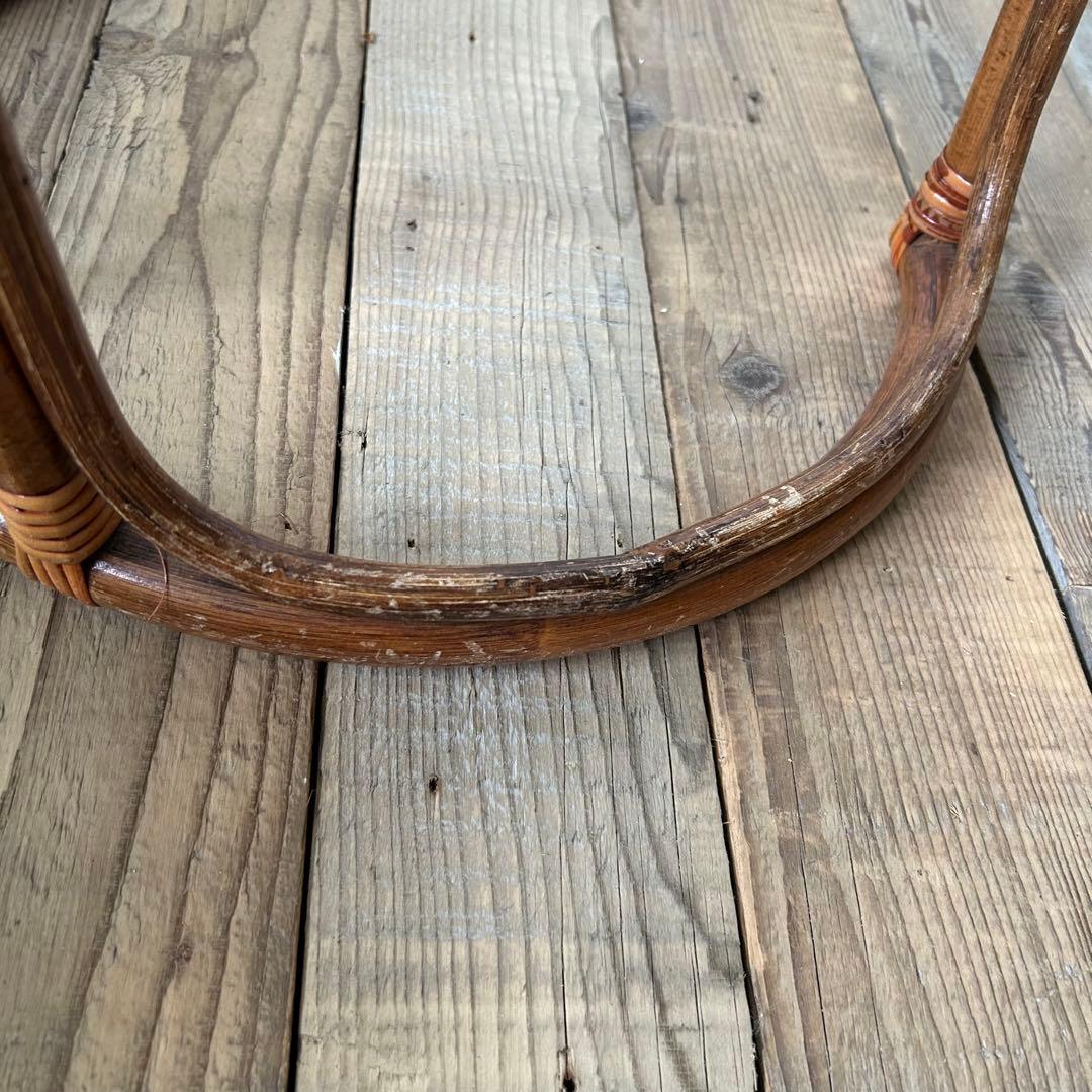 ラタン 籐 ミニテーブル & チェア の セット