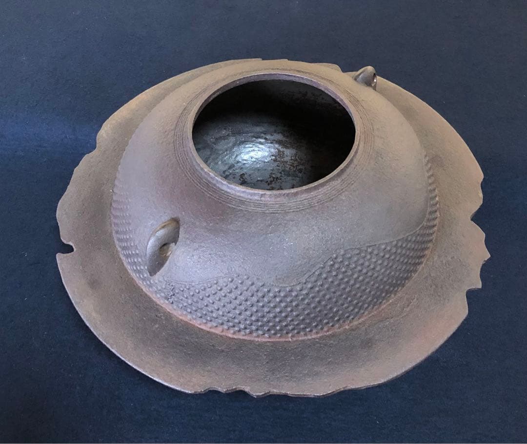 割引❗️《レ》茶道具 遠山霰 透木釜 釜師 菊地政光 透木付 共箱251027う1