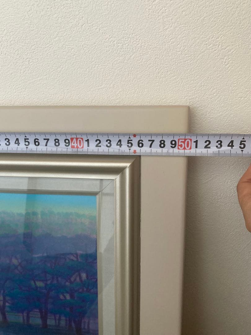 富谷一明　油彩 馬 シルバーフレーム