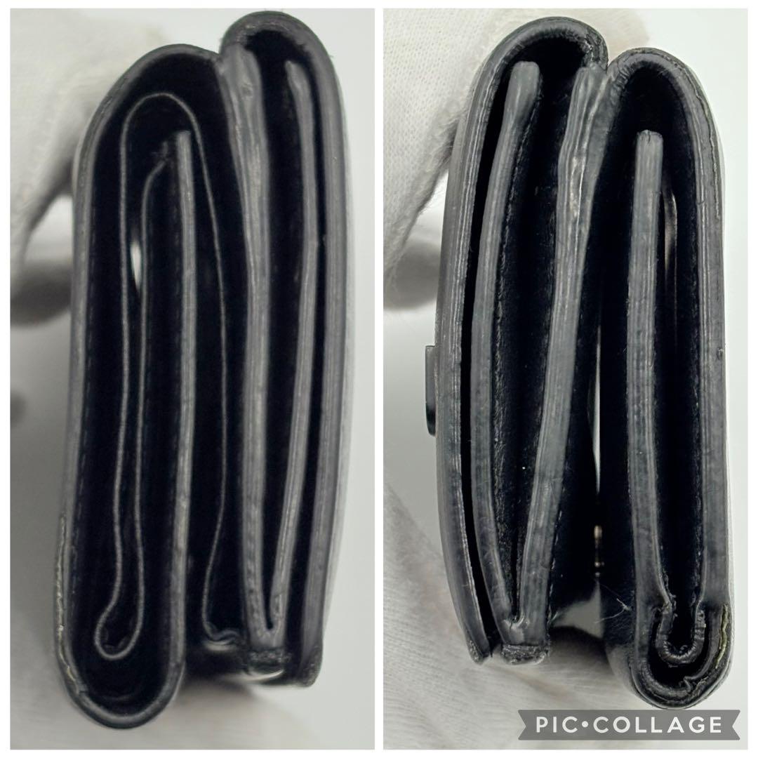 FENDI モンスター バグズ 折り財布 コンパクトウォレット レザー ブラック