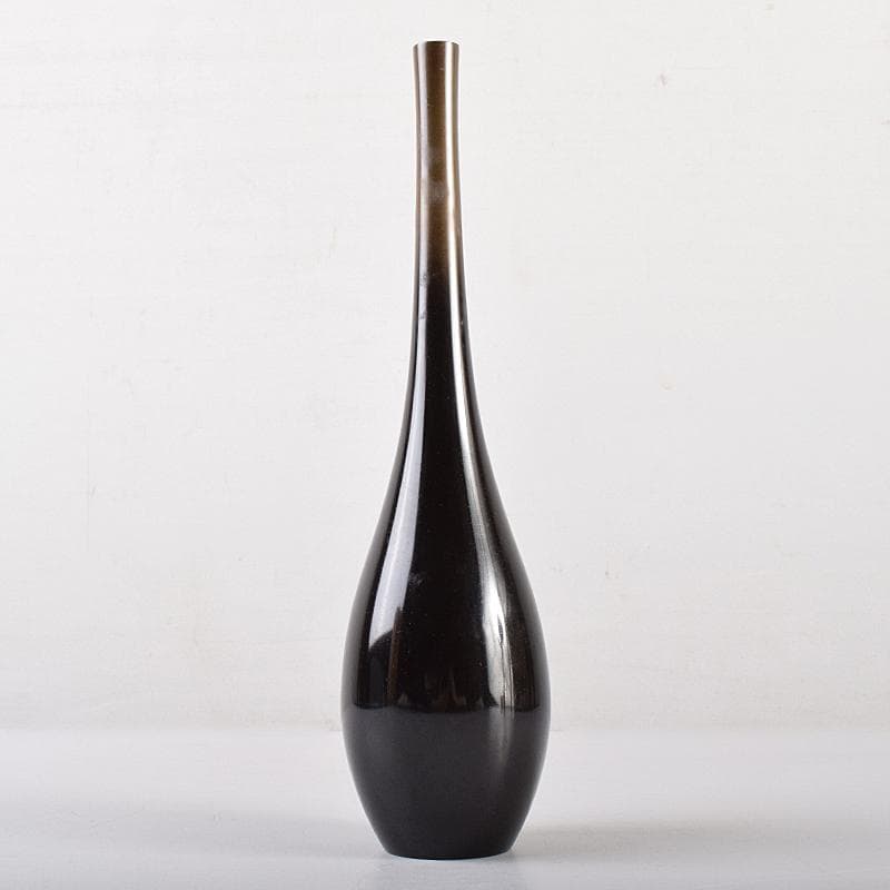 中川浄益造　唐銅　曽呂花入　表千家十三代即中斎極め箱　M　R8523