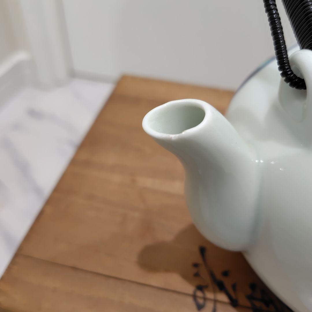 今泉今右衛門(有田焼)茶道具セット 青赤花柄急須と茶碗