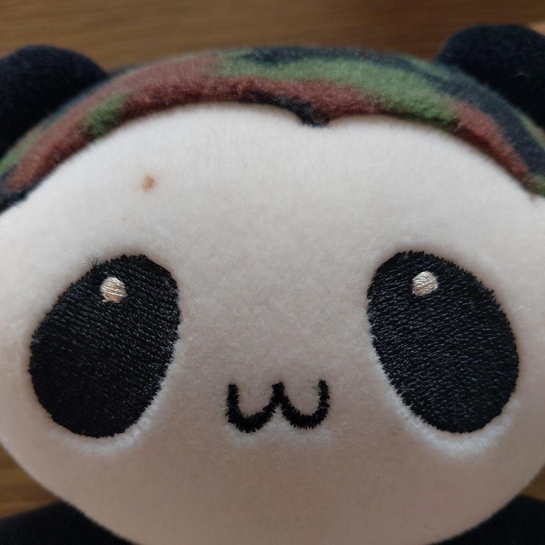 こぱむだ 迷彩帽子パンダぬいぐるみ