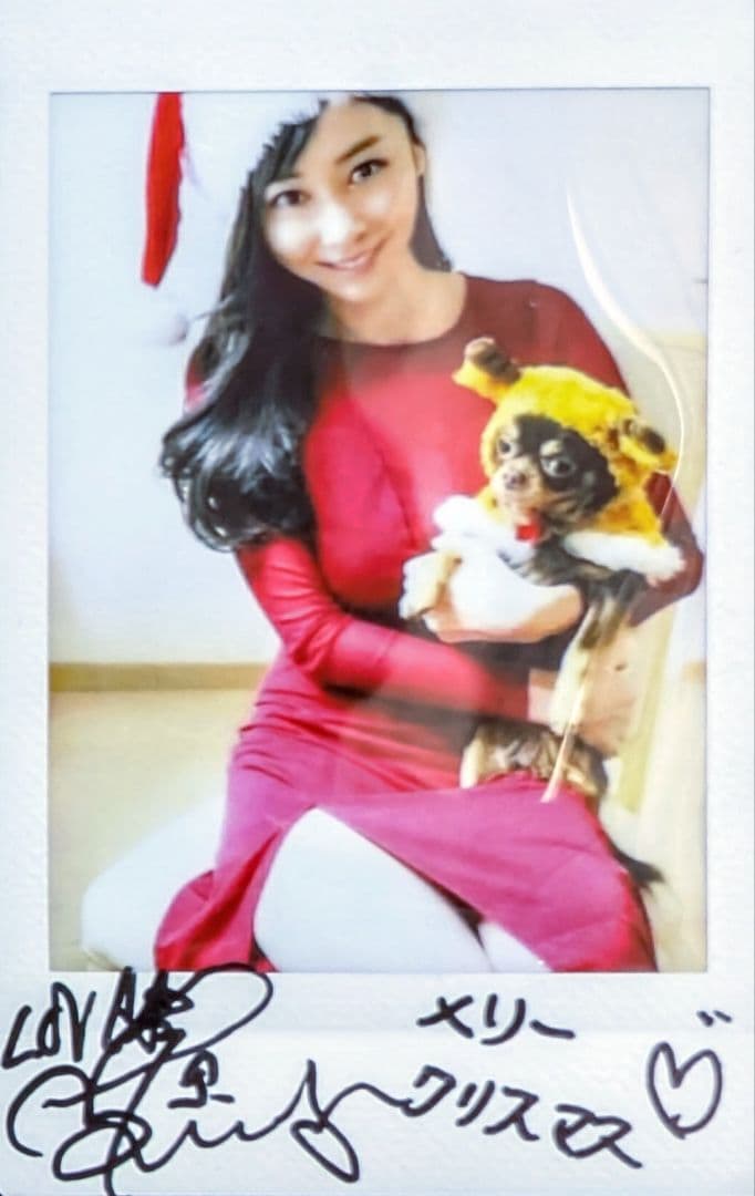 杉原杏璃 愛用の私物ドレス+ご本人着用チェキ２枚 直筆サイン入り 希少品 超レア