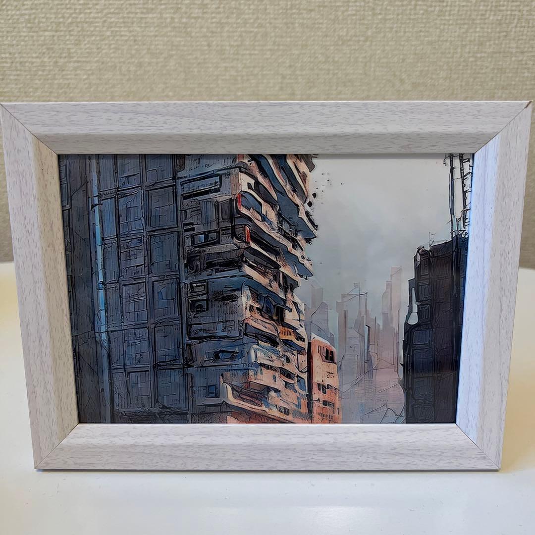 荒廃都市　絵画　タペストリー　イラスト画