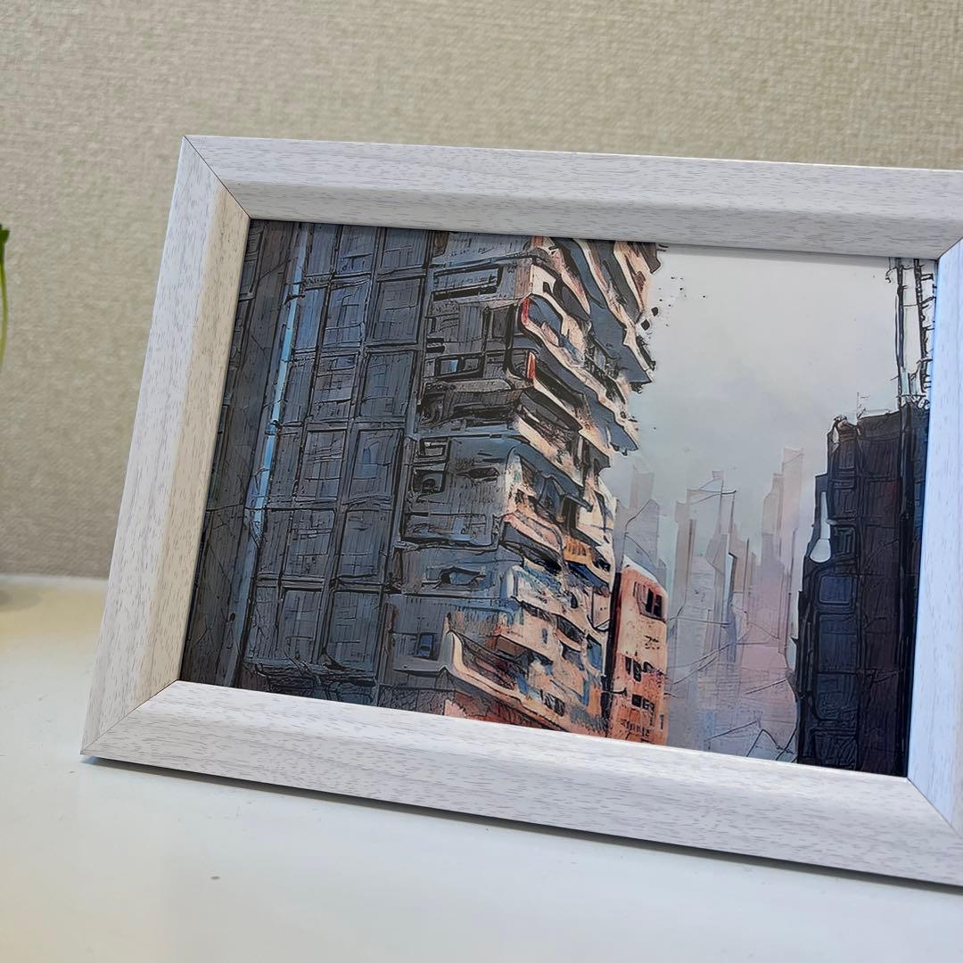 荒廃都市　絵画　タペストリー　イラスト画