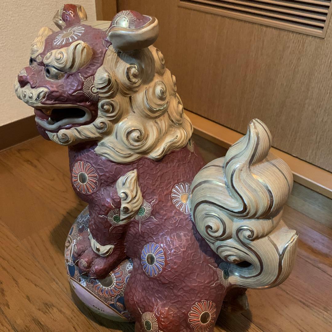 九谷焼∥唐獅子∥狛犬∥色絵金彩∥縁起物∥厄除∥退魔∥置物∥