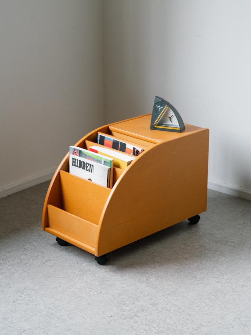 vintage キャスター マガジンラック 収納ワゴン サイドテーブル モダン