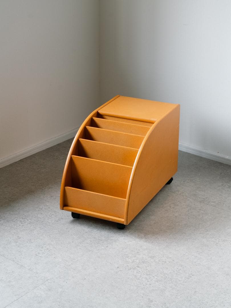 vintage キャスター マガジンラック 収納ワゴン サイドテーブル モダン