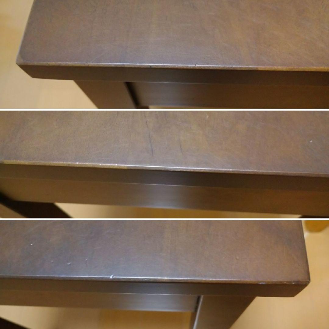 無印良品　ベットサイド テーブル　ブラウン　引き出し付き