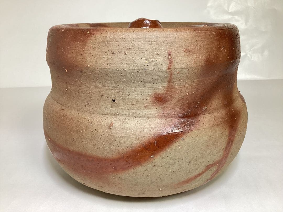 水指 火襷 藤原建 木箱入 茶道具 古物品