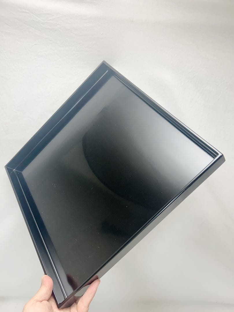 未使用 懐石道具 黒塗 四方膳 会席膳5客 角膳 平膳 元箱