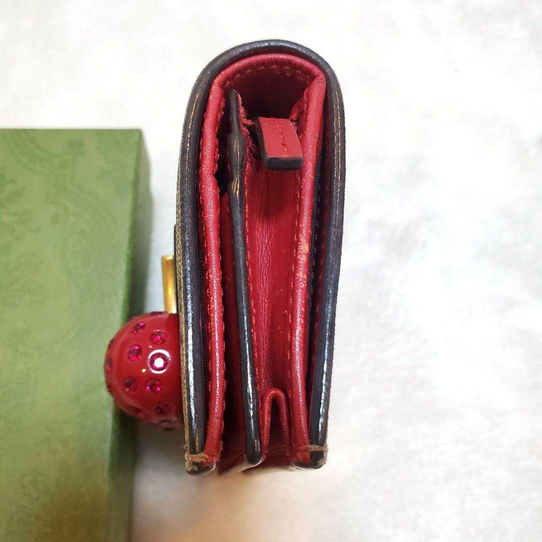 極美品 GUCCI　さくらんぼ　GGスプリーム　レザー　チェリー