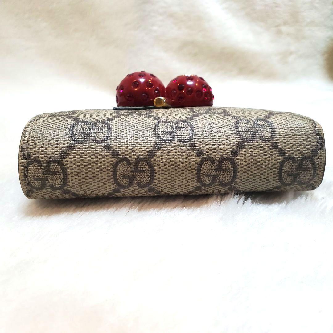 極美品 GUCCI　さくらんぼ　GGスプリーム　レザー　チェリー