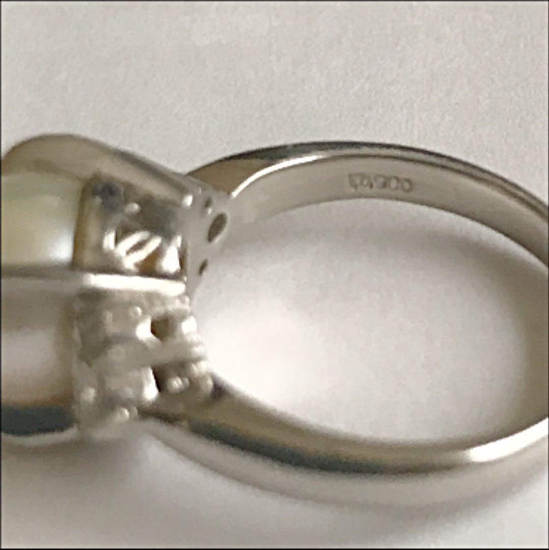 pt900パールダイヤリング