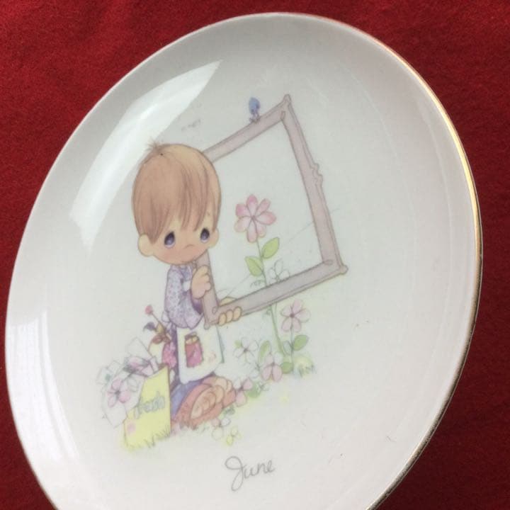 飾皿 米国 アンティークモール購入 陶磁器 アートプレート プレシャスモーメント