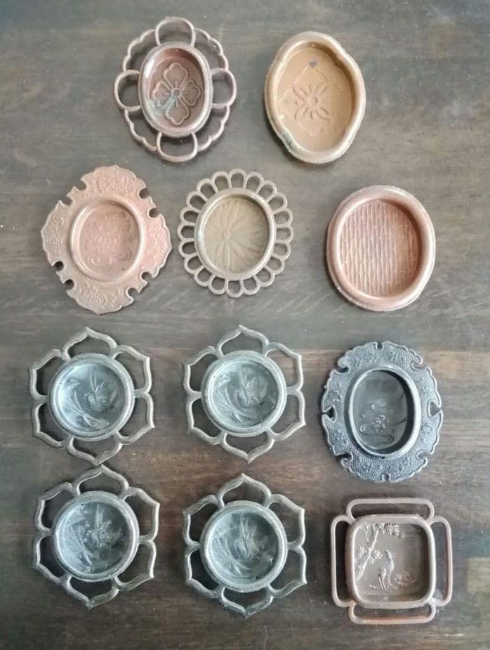 襖の引き手　引手　金属工芸　和骨董　アンティーク