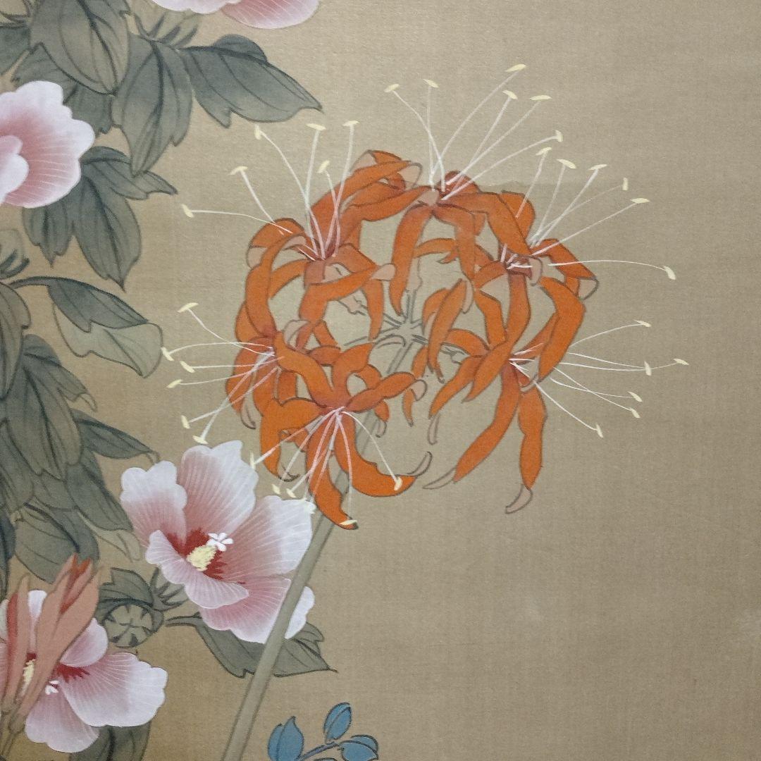 作者不詳　中国絹本　花鳥大主軸