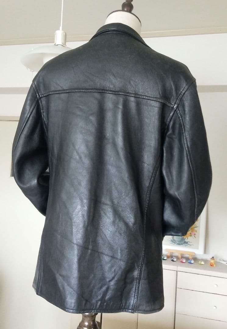 希少70s Vintage フランス軍 カーコート レザージャケット ミリタリー