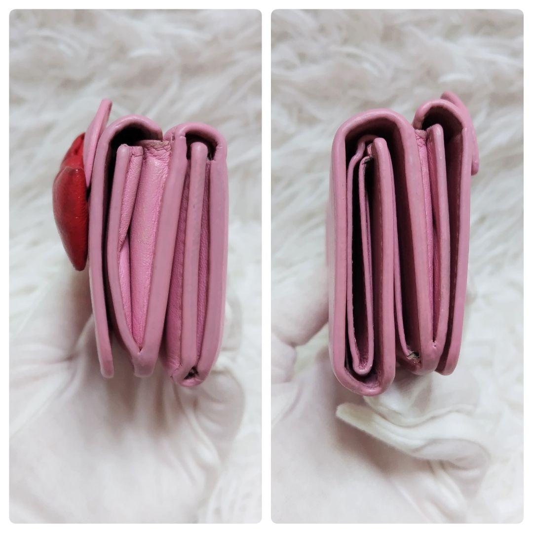 激レア美品✨バレンシアガ◇サンリオキティコラボ三つ折り財布　シルバー金具ピンク