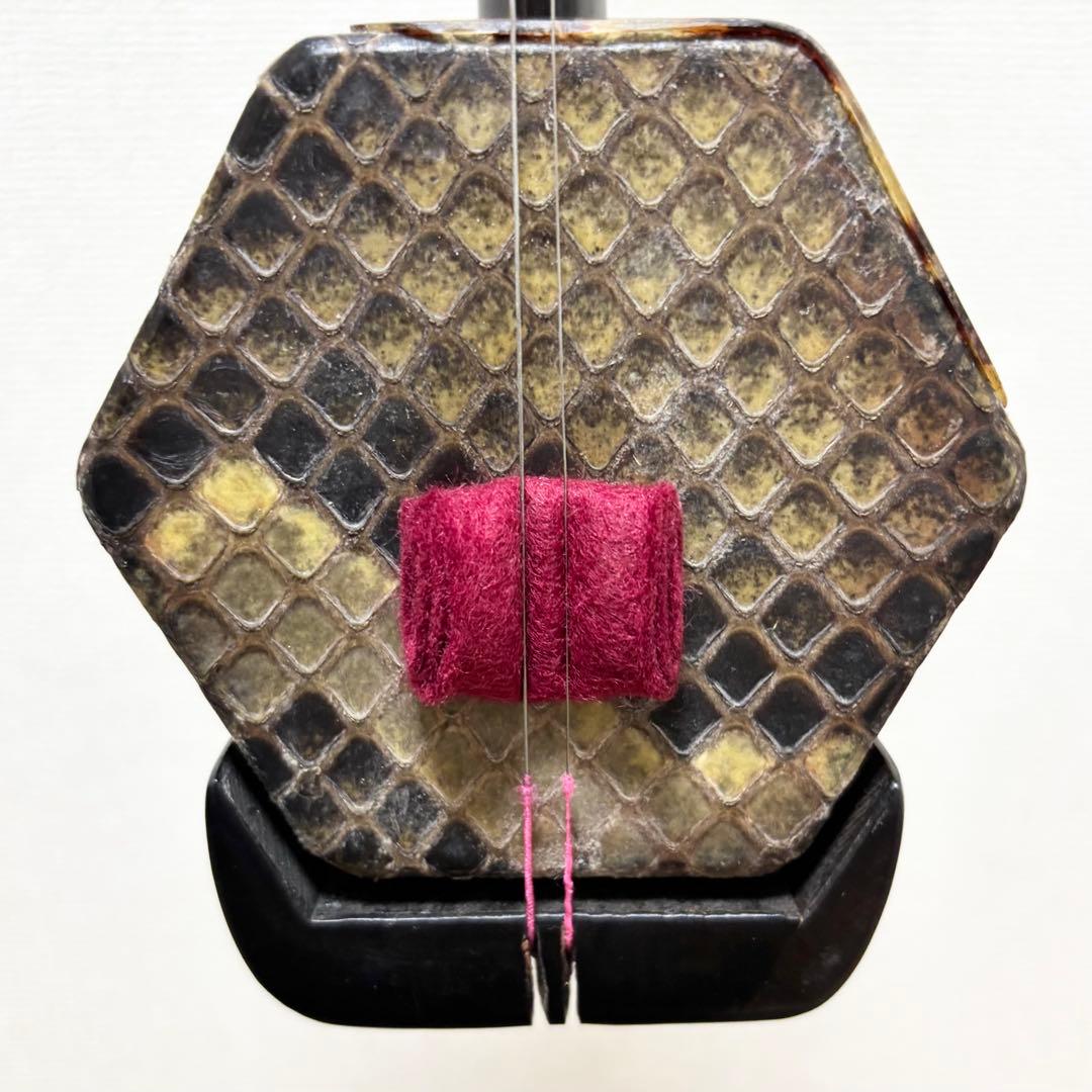 中国楽器 二胡 ヘビ皮 ニシキヘビ 錦蛇 二胡姫 専用ケース付き ほぼ未使用