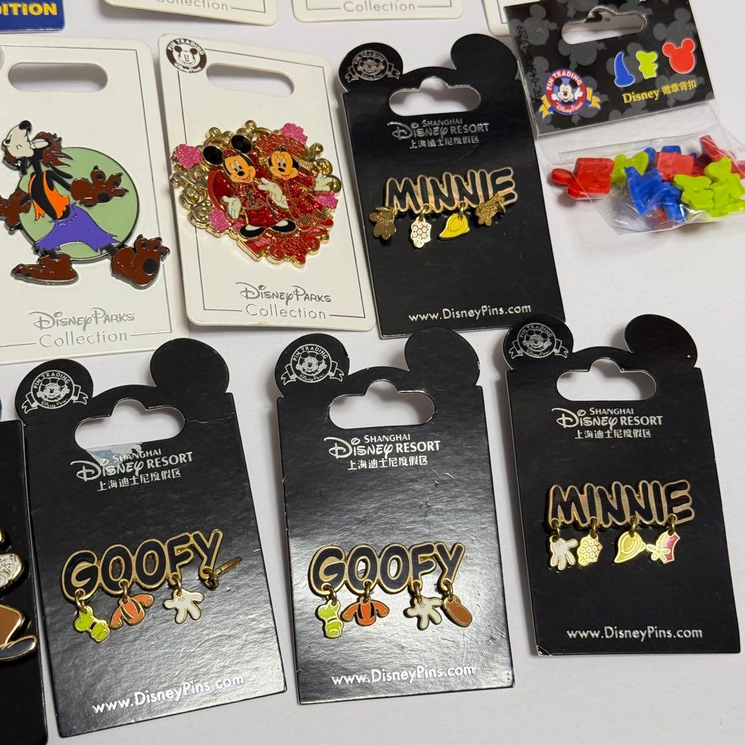 海外ディズニー ピンバッジ ピンバッチ 香港 上海 ミッキー ミニー グーフィー