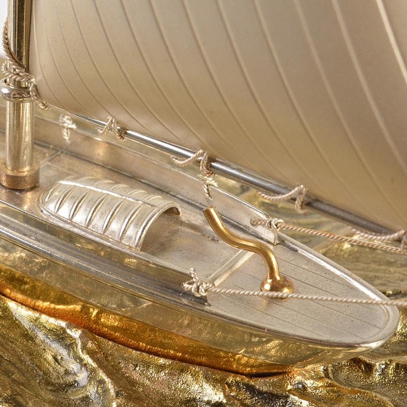 三越謹製　銀製　銀帆船　ヨット　約51g　置物　共箱　M　R7467B