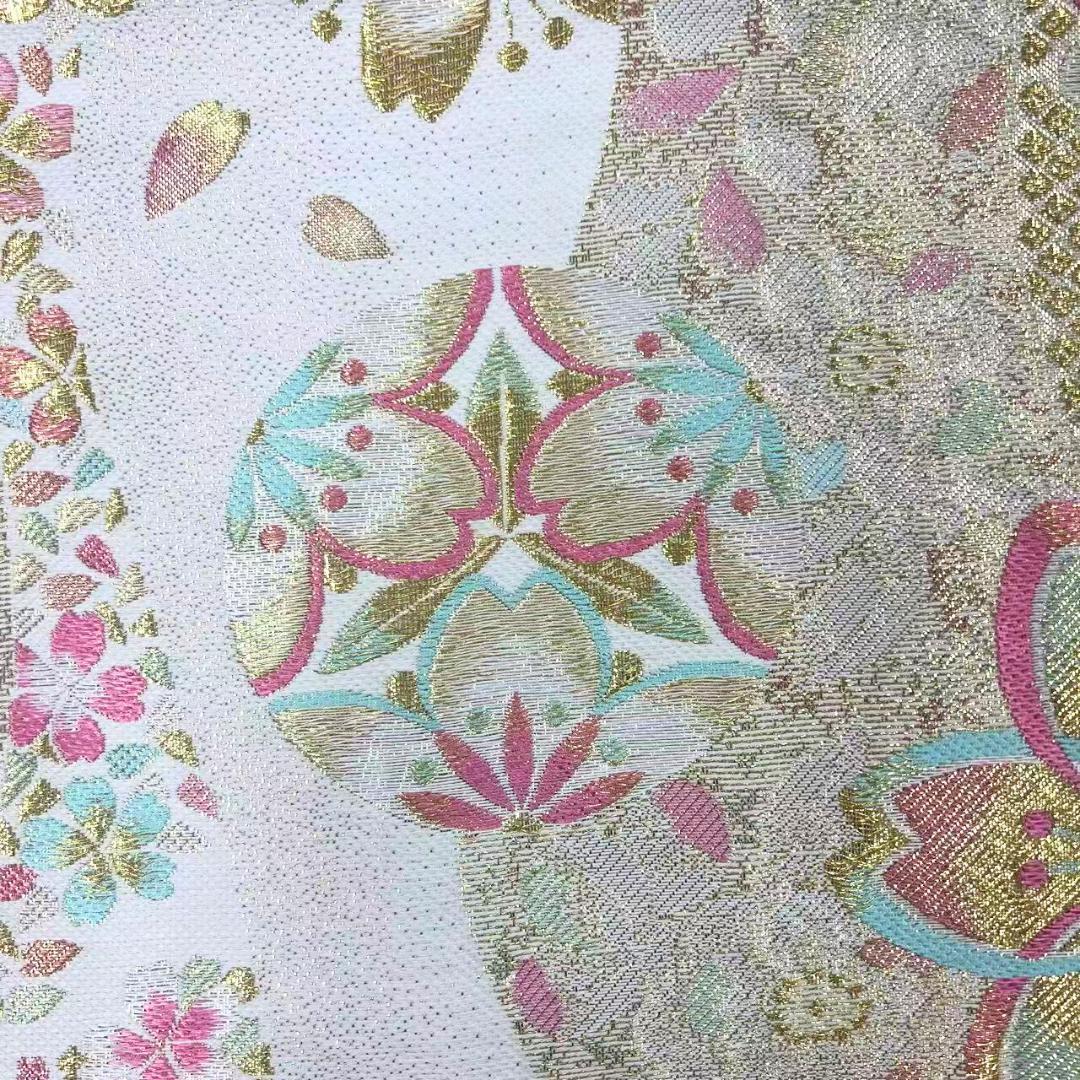 ※【美品】 振袖セット 成人式 正絹 古典柄 振袖 ピンク *131 ●