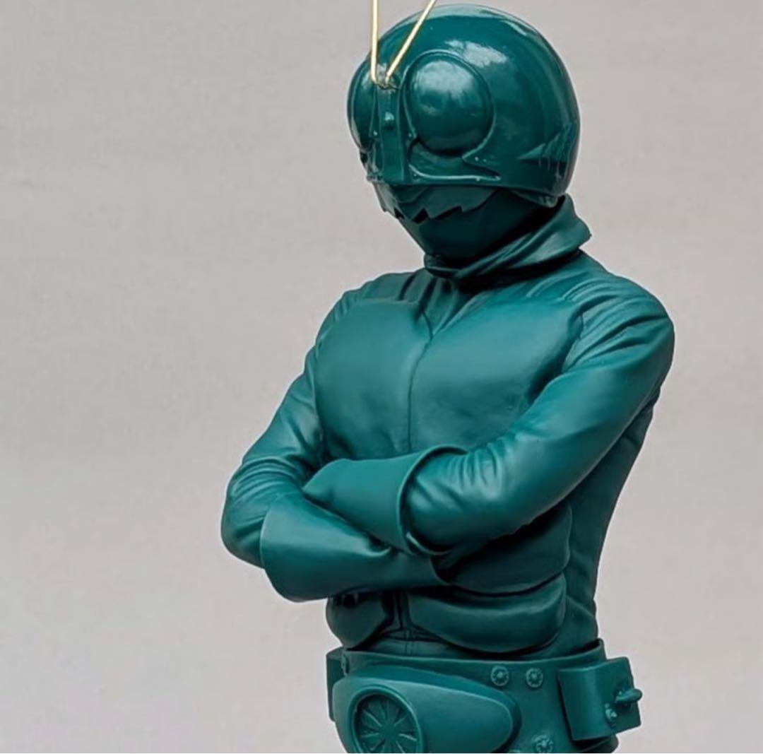 ビリケン商会 リアルモデルキットシリーズ 仮面ライダー ソフビキット 青緑成型