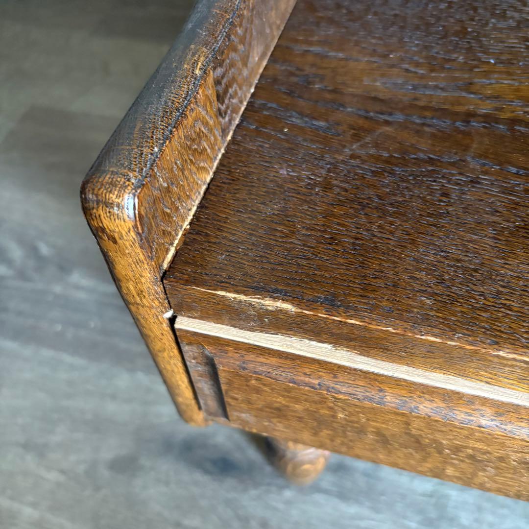 ヴィンテージ　ベッドサイド　ミニラック　オーク　無垢材