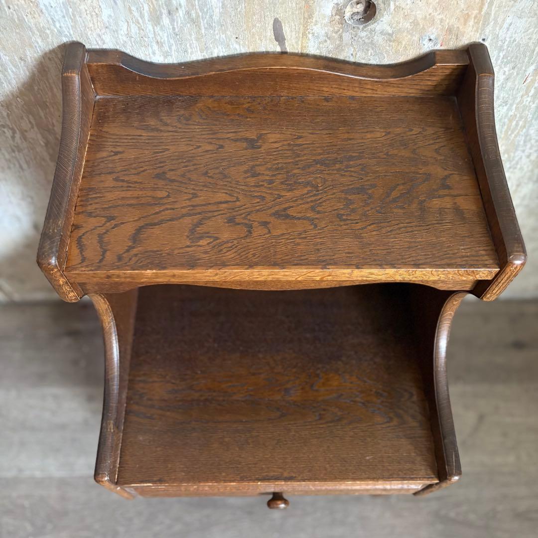 ヴィンテージ　ベッドサイド　ミニラック　オーク　無垢材