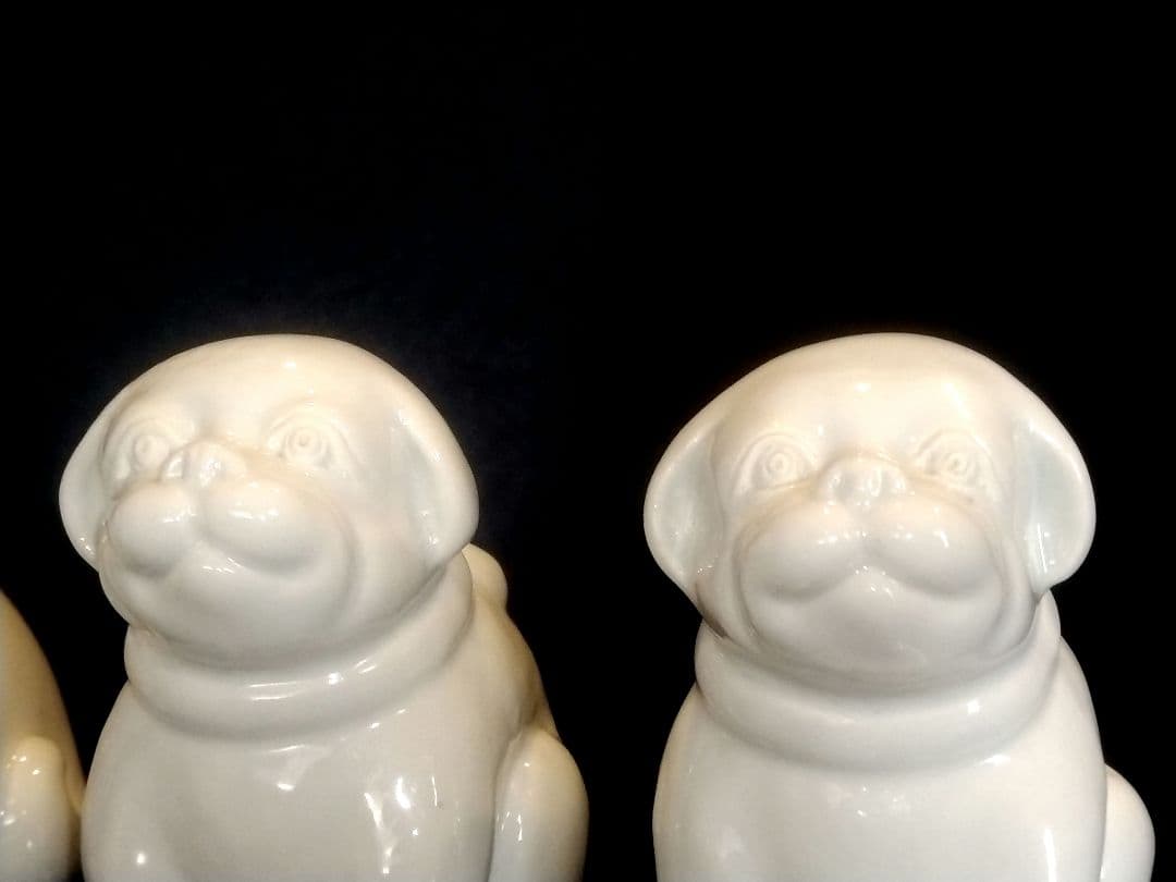 海を渡り、英国で百年以上座り続けた仔犬A正面！明治～大正期 平戸焼古伊万里九谷猫