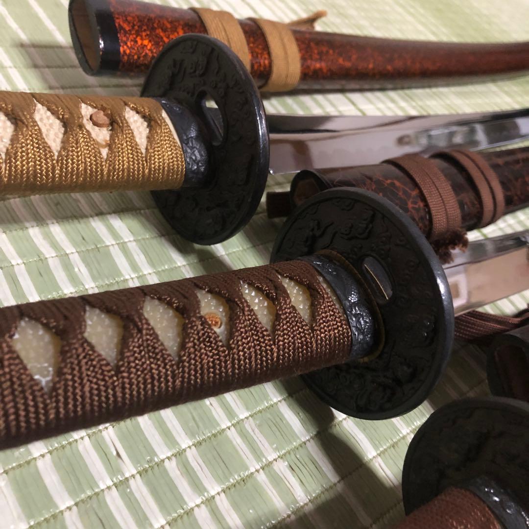 模造刀　模擬刀　武士　侍　伝統工芸品　剣　ソード　太刀　鞘　鍔　大衆演劇　3本