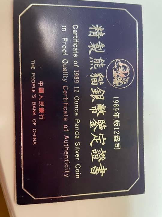 中国パンダ銀貨 100元