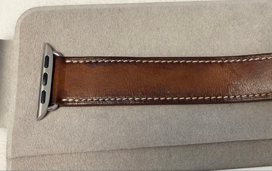 ねこ）HERMESドゥブルトゥールステンレススチールバックル（40㎜）