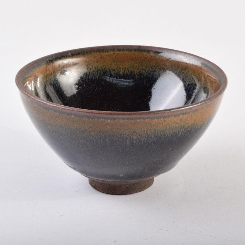 中国　南宋　建窯　兎毫盞　禾目天目茶碗　V　8955