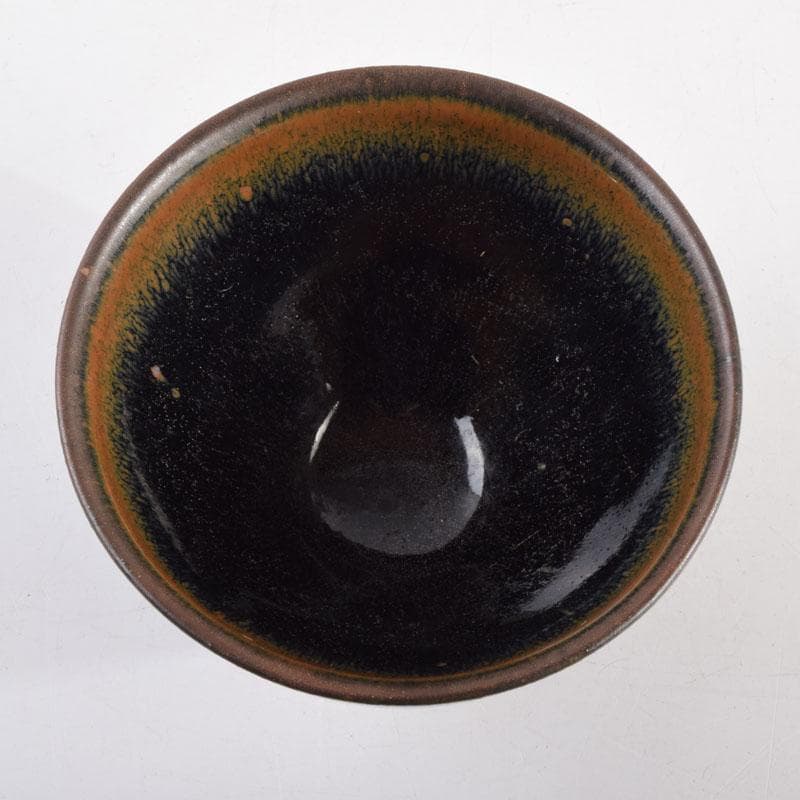 中国　南宋　建窯　兎毫盞　禾目天目茶碗　V　8955
