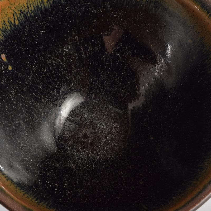 中国　南宋　建窯　兎毫盞　禾目天目茶碗　V　8955