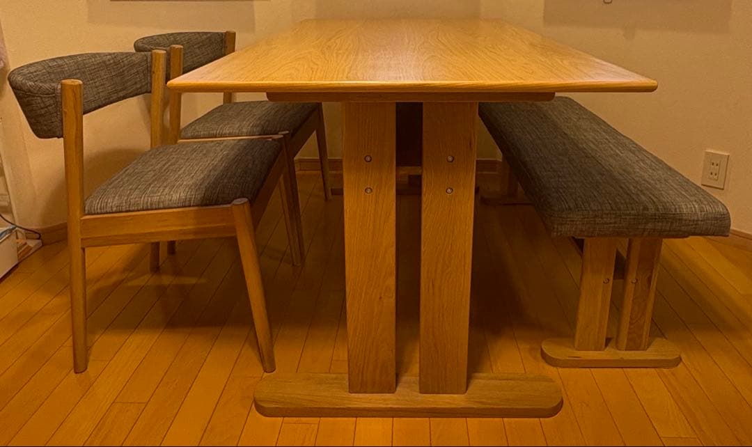 ①【直接取引】LOWYA ダイニングセット テーブル チェア ベンチ 北欧風