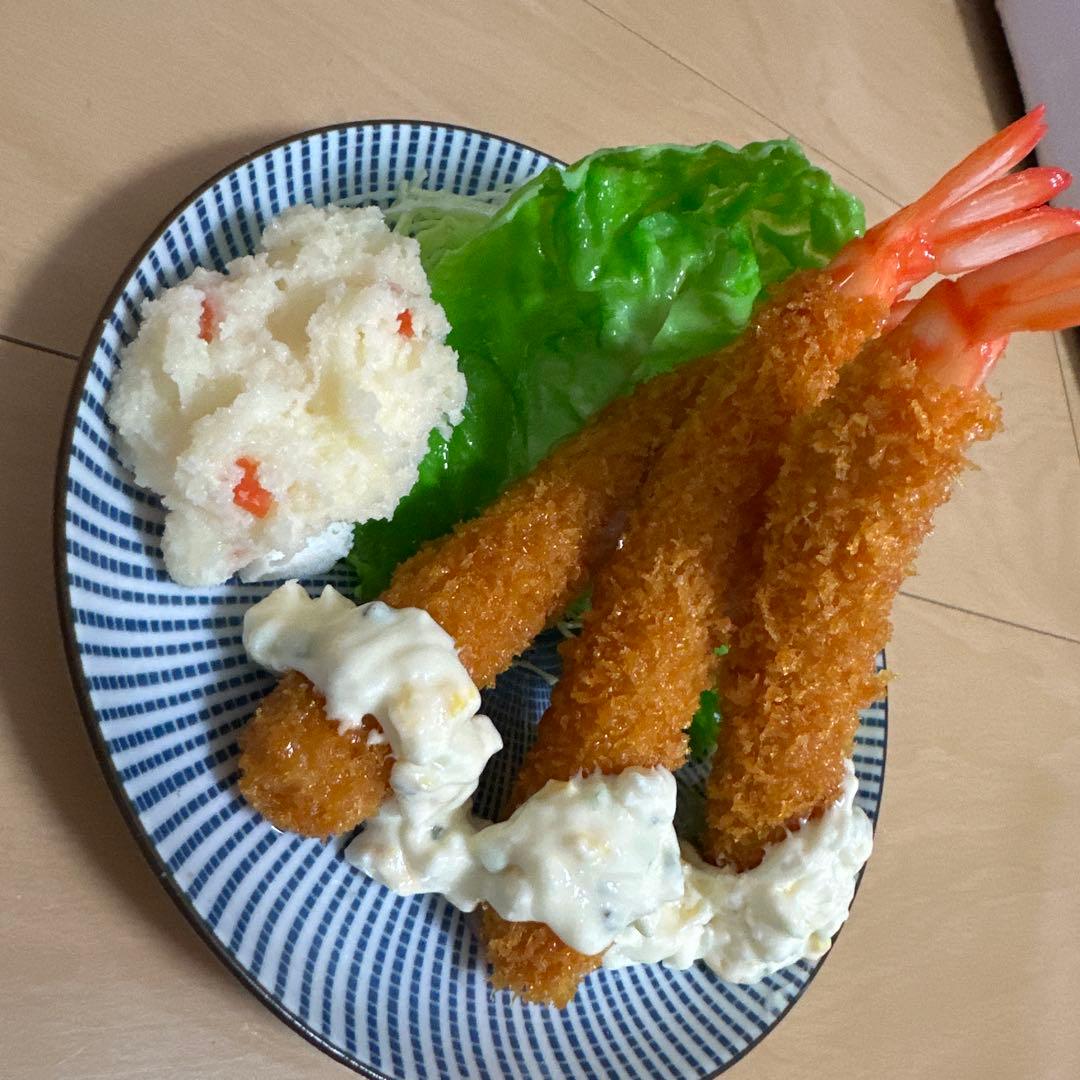 食品サンプル　エビフライ