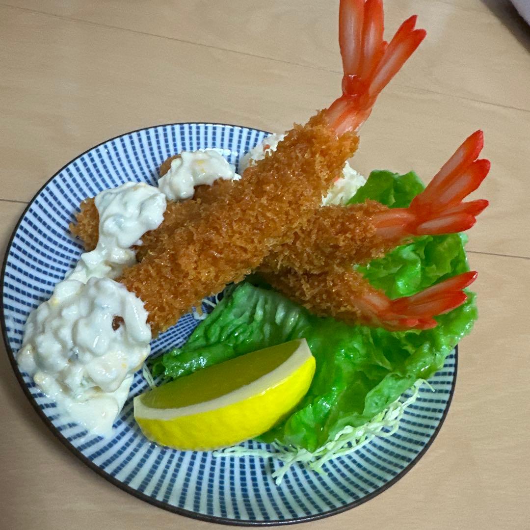 食品サンプル　エビフライ