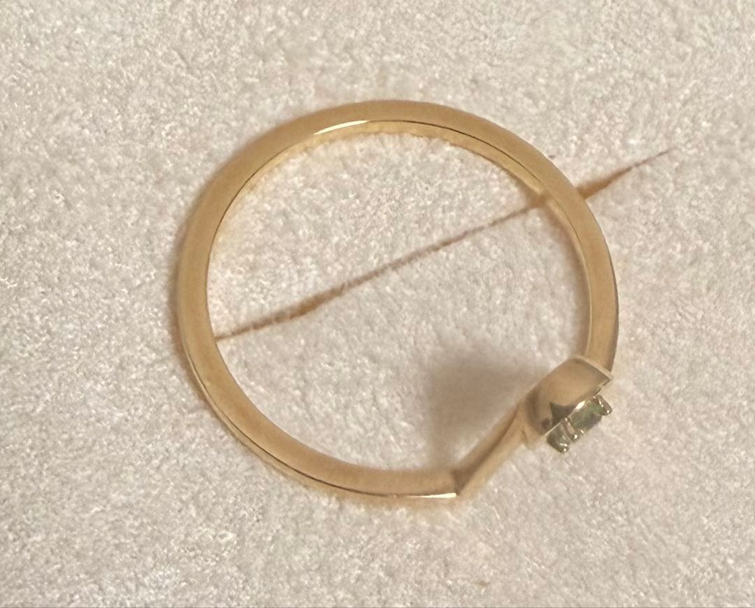 【1/4〆セール】AHKAHリング 18k ゴールド グリーンガーネット 15号