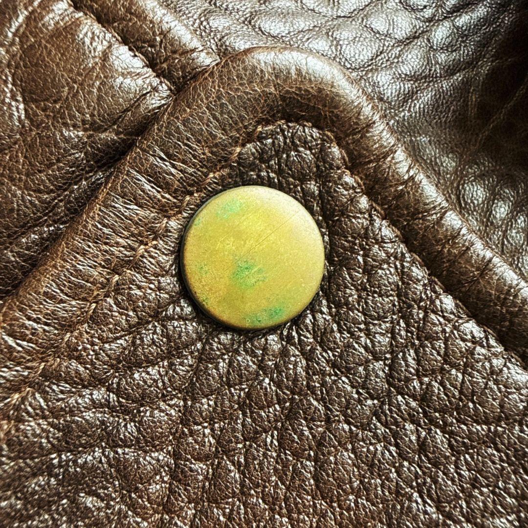 KADOYA MACEES 羊革 肉厚 短丈 レザーブルゾン ボンバージャケット