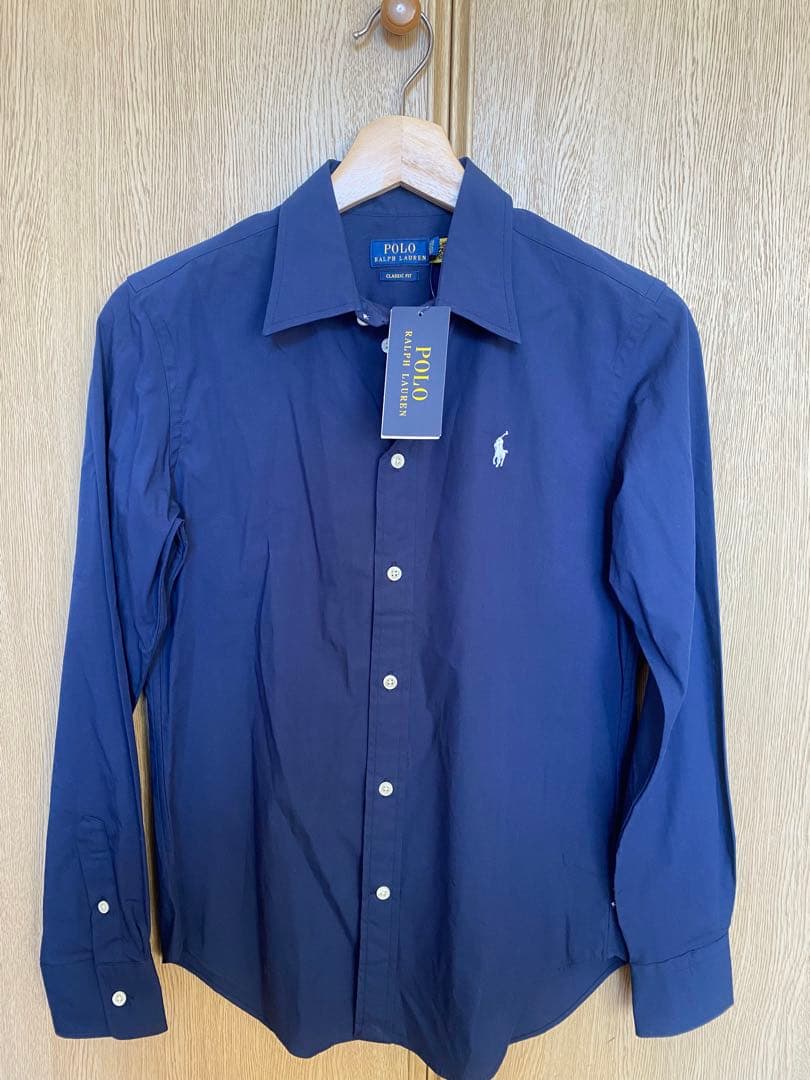 新品タグ付きPolo Ralph Lauren ネイビー長袖シャツ サイズ2