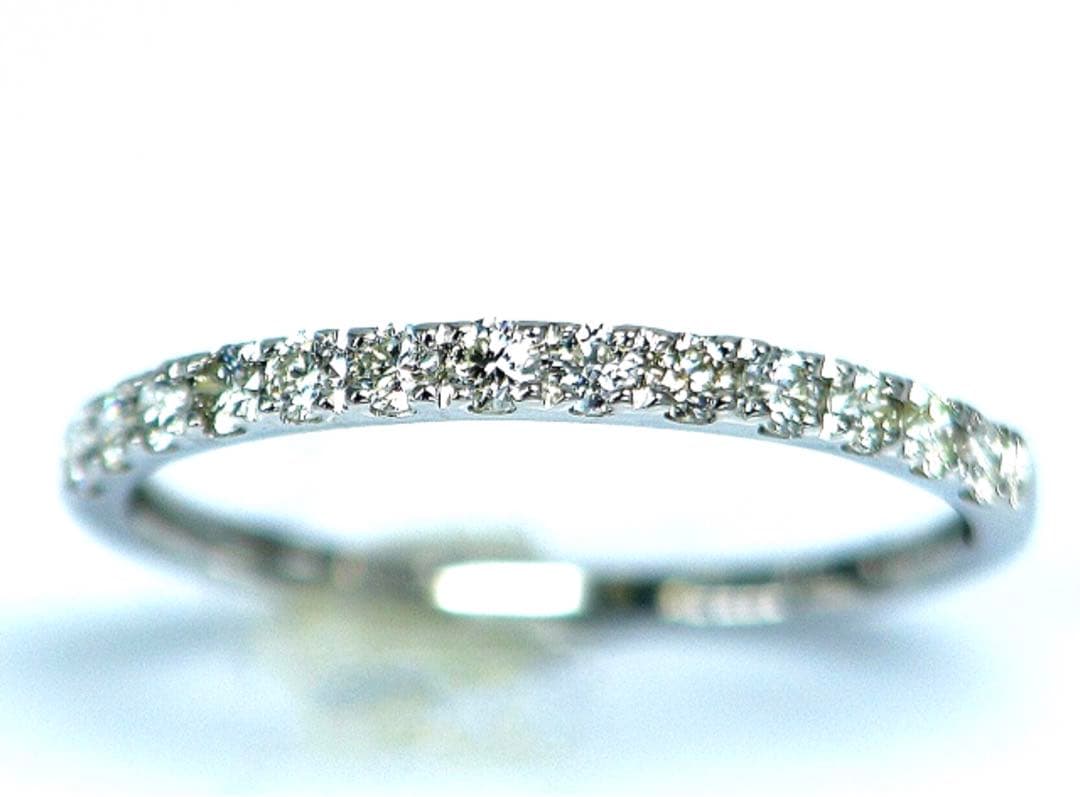 0.30ct天然ダイヤモンド　ハート＆キューピットPT950エタニティリング