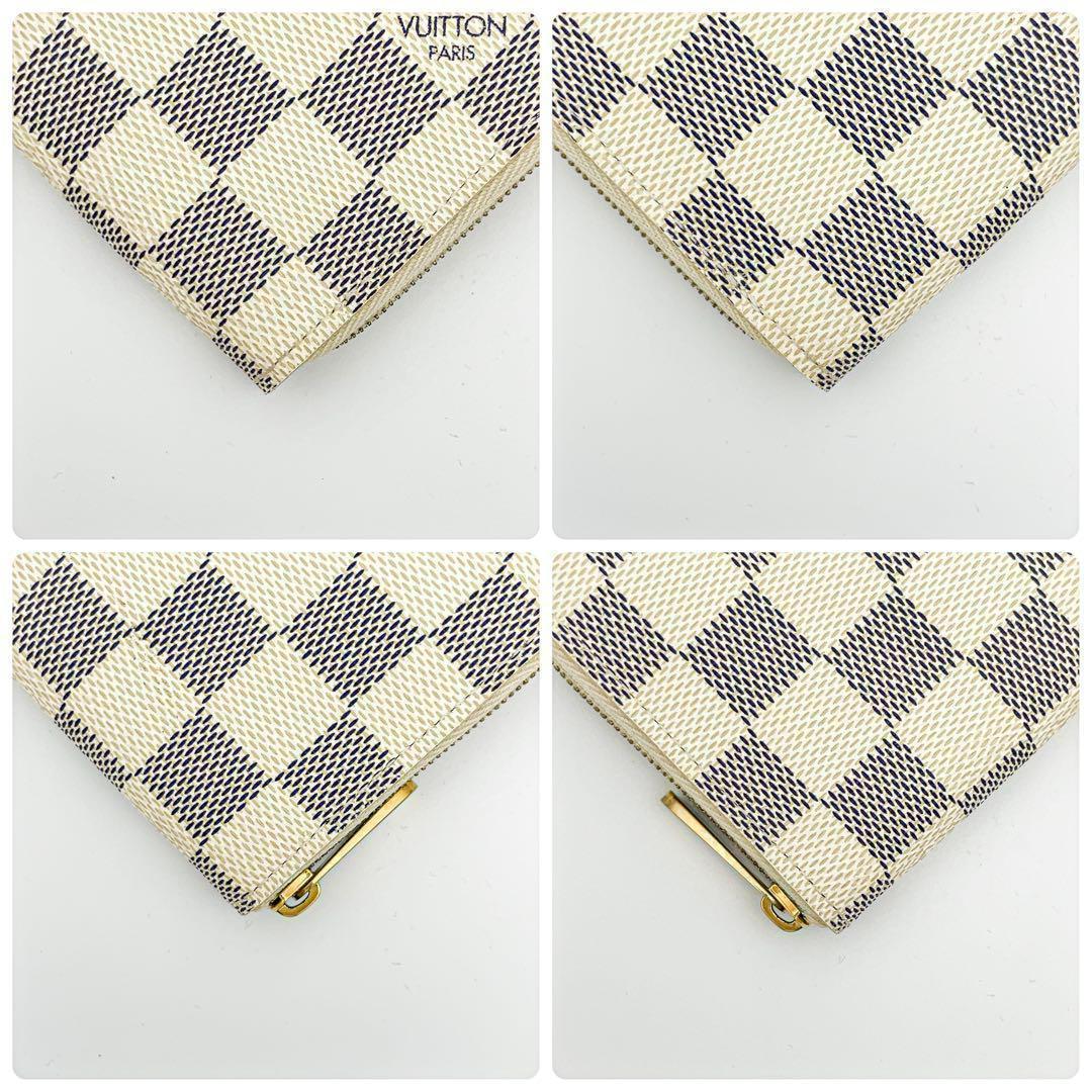 超美品★ルイヴィトン ダミエ アズール ジッピーパース ケース