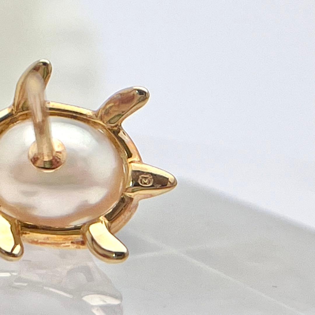 ☆美品☆ミキモト　K18 ピンブローチ　パール　カメ　皇室御用達ブランド